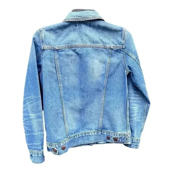 Madewell Women’s The Jean Trucker Jacket in Size S Medium Wash Preowned - Picture 6 of 9
